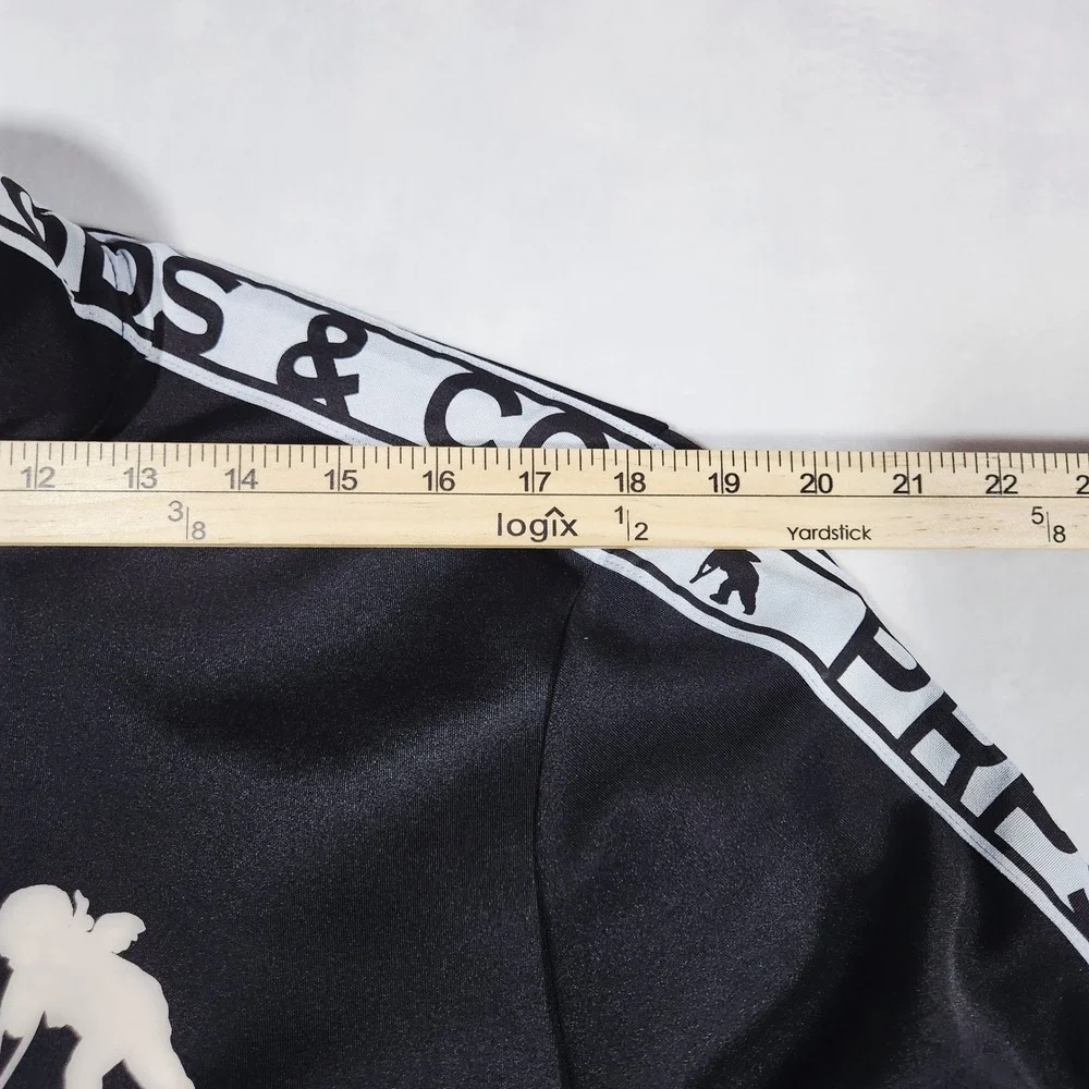 PRPS Goods &‎ Co Mens Black Logo Tape Full Zip Track Jacket E95JT500 Large